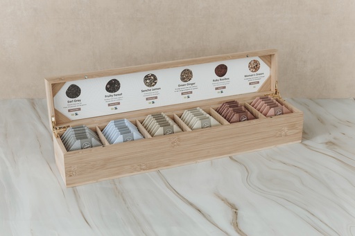 [8930000000141] TwisTea Theedoos 6 vaks - Basis assortiment inclusief thee